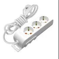 3 LÜ TOPRAKSIZ GRUP PRİZ 3 MT ( MANOLYA ) 1